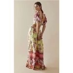 Free People Jumpsuit Womens Medium Bali Citrus Skies Boho Floral Wide Leg Photo 3