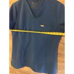 FIGS  Medical Top Shirt Blue Size Small V neck Short Sleeves Pocket Photo 5