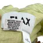Flax  Top Short Sleeve Blouse T-Shirt Linen Lime Green‎ Size Small Photo 7