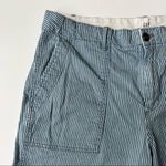 Gap High Rise Straight Khaki Indigo Stripe Ankle Pants 12 Photo 5
