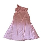 LOVELY One Shoulder Plus Dessert Rose Blush Pink Elegant Bridesmaids 22W #1656 Size undefined Photo 0