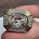 Woman In Long Dress / Carolee Rectangle Rhinestone Gold Tone Lot Of 2 Brooch Pin Photo 5