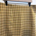 Liverpool plaid Checkered Mini Skirt in Mustard and Brown 12P Photo 2