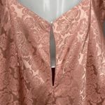 Lulus  Dress Cowl‎ Neck Pink Floral Print Iridescent Size Small Midi Side Slit Photo 10