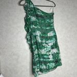 Marc New York  one sleeve ruffle dress green white hues summer spring Easter 8 Photo 4