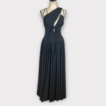 Harbison Moonbeam Cutout‎ Jersey Maxi Dress Women's Medium Black Sleeveless NWOT Photo 2