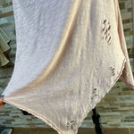 Nytt distressed sleeveless asymmetrical t- shirt top blush pink Sz XS runs large Photo 10