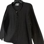 Tejidos Jose Cotacachi Cardigan L Baby Alpaca Hand Knitted Zip Sweater Peruvian Black Size L Photo 1