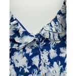 AQUA  Dress Womens Size XS Formal Gown Maxi Tiered Blue White Metallic‎ NWT Photo 8