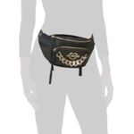 Love moschino NEW  Heart Chain Trim Black Belt Bag Photo 3