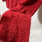 Route 66 Red Sweater Deep V Neck Pullover Long Sleeve Fuzzy Soft Size Medium‎ Photo 1