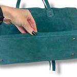 M.I.L.A. NWT Jade Green Genuine Leather Tassel Shoulder Luxe Tote Shoulder Bag Photo 5