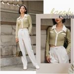 Petite Studio NYC Monroe Cardigan/Top Green Size XS Photo 6