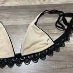 Kendall + Kylie Black Lace Trim Bikini Top Photo 3