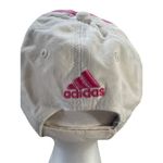 Adidas  Pink & White Cotton Adjustable Strapback Hat For Women Photo 4