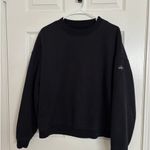 Alo Yoga Black Renown Heavy Weight Crew Neck Pullover Sweater Photo 2