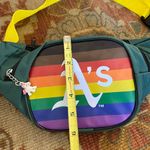 Oakland A’s Rainbow Pride Fanny Pack with Yellow Strap Green Photo 2