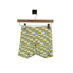 Outdoor Voices NWT TechSweat 3.5'’ Checkered Bike Shorts in Blue/Yellow Size XS Photo 3