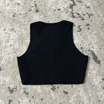 Babaton  Black Ribbed Crop Top Size Large Photo 1