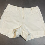 Gap Shorts Womens 25 0 Denim Cuffed 5" Jean White Stretch Pockets Mid Rise F-56 Photo 0