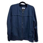Old Navy Women’s Twill Bomber Jacket Lightweight Blue Size XXL Photo 0
