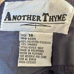 Elegant Navy Midi Velvet Dress Crystal Collar Holiday Travel Evening Outfit Vtg Blue Size 16 Photo 11