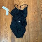 Calvin Klein Over-The-Shoulder Wrap Around One-Piece Black Size 4 NWT Photo 3