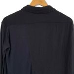 Free People  Black Long Sleeve Mixed Media‎ Shirt XS Photo 2