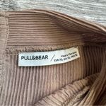 Pull & Bear  Women's Accordion Pleat Blouse XL Extra Large Tan Beige Light Brown Photo 10