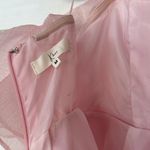 Khan Pink Strapless Tiered Organza Babydoll Mini Dress Medium Photo 8