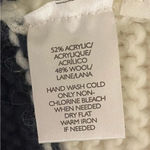 Loft Blue White Striped W/ Fringe Accent Knit Open Cardigan Sweater Size Medium Photo 5