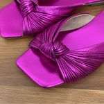 Jeffrey Campbell Knaughty-3 Pink Metallic Knotted Slip On Flat Mules Sandals 7 Photo 9