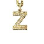 Keystyle Z Initial Zirconium Gold Tone Bling Necklace Adjustable New w Box Photo 3
