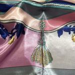 Horse Print Scarf PINK, gray & BLUE EQUESTRIAN PRINT SQUAR SILKy SCARF 35/35 Multiple Photo 11