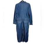 Free People  We The Free Franklin Tailored Wide Leg One-Piece Denim Jumpsuit Photo 8