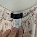 Star City  Vintage Cream Floral Off the Shoulder Puff Sleeve Crop Top Large Boho Photo 2