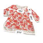 Cabana Life Coral Print Shift Dress Cover Up size L Orange Size L Photo 3