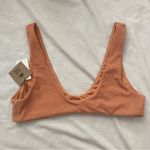 Toast Swim Scoop Top in Dusty Coral Rib Size Large sold at Free People Tan Photo 4