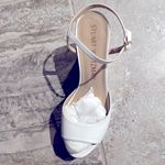 Stuart Weitzman Palmina Leather Ankle Strap Sandals White, Size 11 New +Dust Bag Photo 6