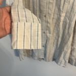 Divided by H&M Linen Blend Long Sleeve Striped Shirt-Size Medium ♟️ Photo 2