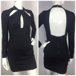 Bardot  Cutout Mock Neck Long Sleeve Dress Black S Photo 2