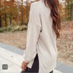 Staccato Boutique Oatmeal cowl neck waffle sweater Photo 1