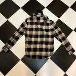 Jules Plaid Layered Hoodie Flannel Shirt Layered Grunge Emo 90s Plaid Neutrals S Brown Photo 3