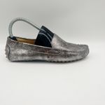 M. Gemi Women's Felize Metallic Leather Moccasin Loafers Size 38 / 7.5 Silver Photo 8