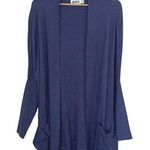 Pact Airplane Wrap Open Cardigan Organic Cotton Sweater Blue Size L/XL Photo 0