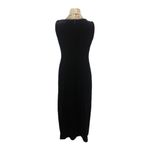 Vintage 90's Jeffery & Dara long black velvet sleeveless dress w beading size 8 Photo 9