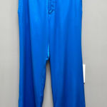 frankie's bikinis AIELLO by Frankie’s Bikinis Blue Satin Flare High Rise Pants S Photo 0