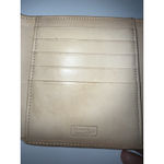Dooney & Bourke  VTG Signature Logo‎ Canvas Tan Leather Trim Wallet Kiss Lock P Photo 4