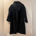 Alo Yoga  Sherpa Oversized Classic Trench Coat Black Teddy Coat Size XS Photo 3