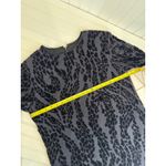 Yolanda Burnout Silk Vintage Tunic Dress Dark Purple Animal Print Shift Size M Size M Photo 4